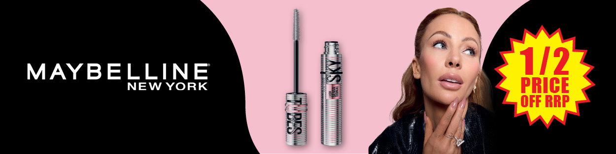 ½ price off RRP Maybelline range