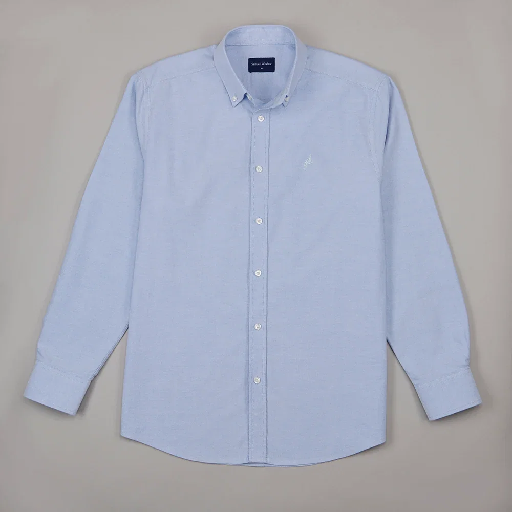 Image of Oxford Shirt - Mid Blue