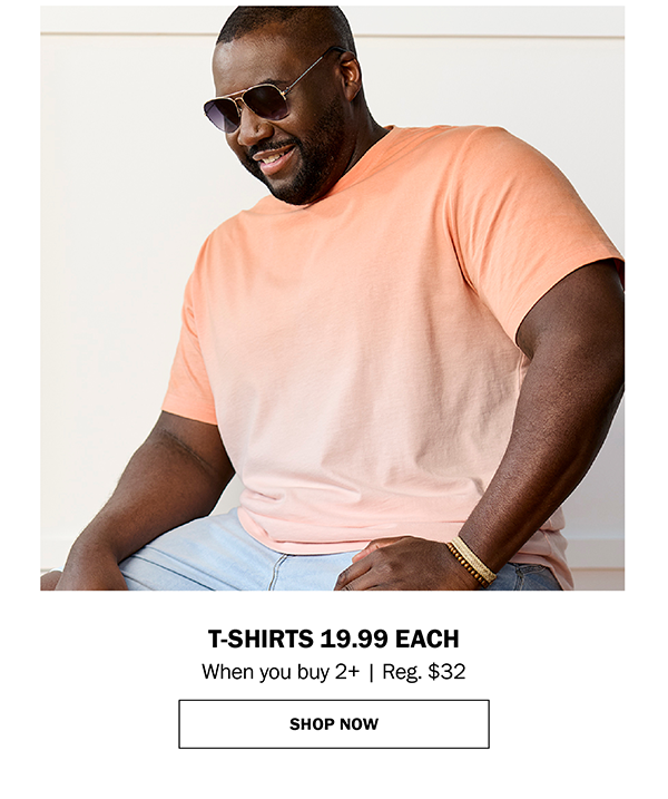 T-SHIRTS 19.99 EACH When you buy 2+ | Reg. $32
