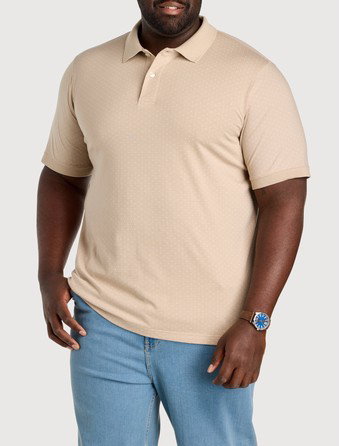 Pin Dot Printed Polo Shirt