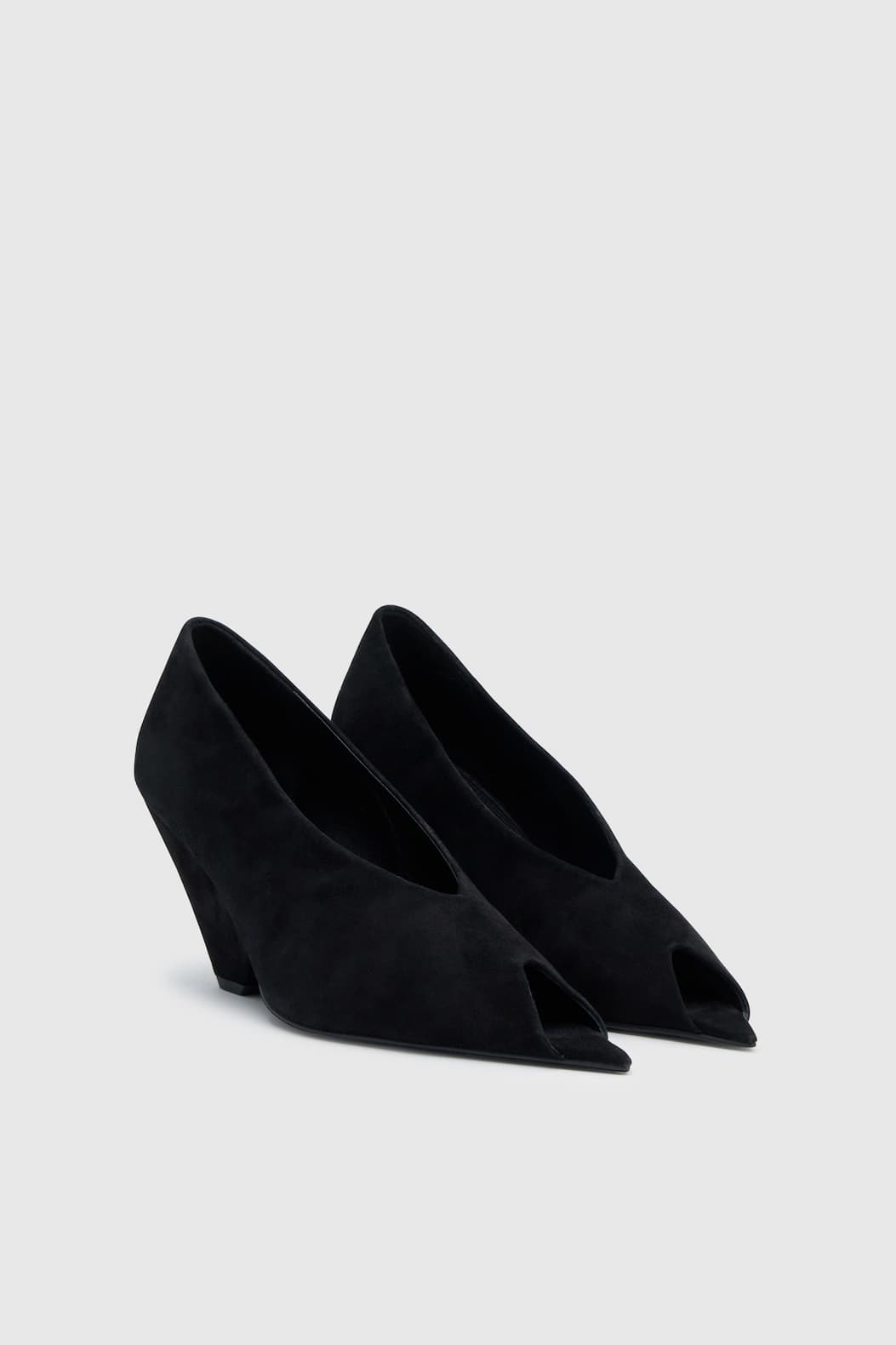 Rhys Suede Peep Toe Pump