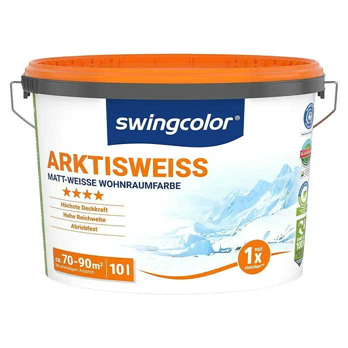 Wandfarbe Arktisweiß