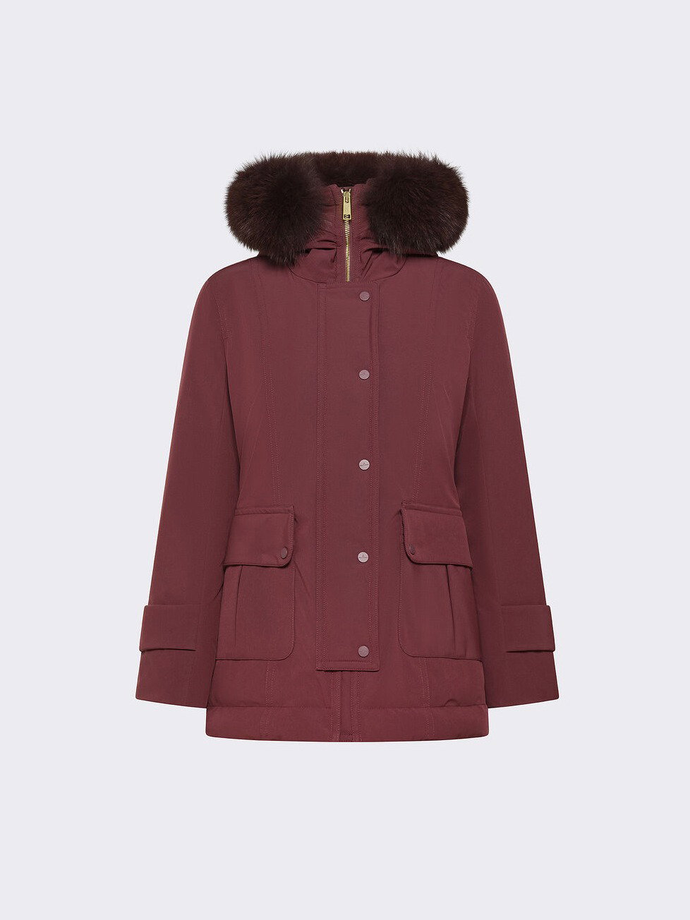 BURIRAM SRTR GRS FUR Short Jacket with Fox Fur