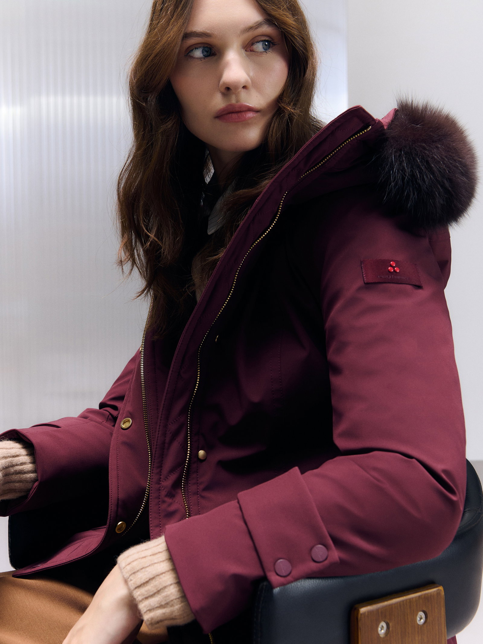 BURIRAM SRTR GRS FUR Short Jacket with Fox Fur