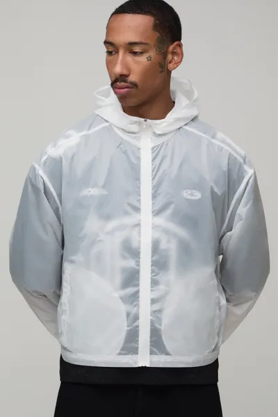 Oversized Boxy Translucent Ripstop Sports Cagoule