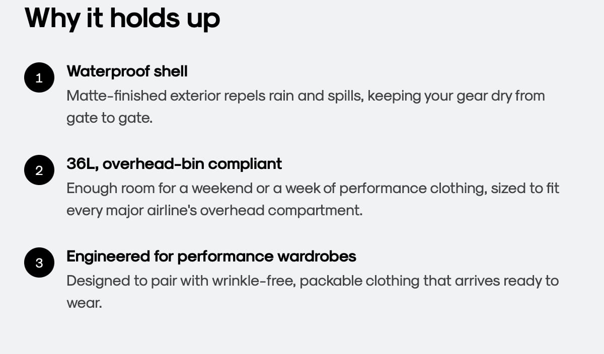 Three reasons the DopplerMatte Weekender works for travel