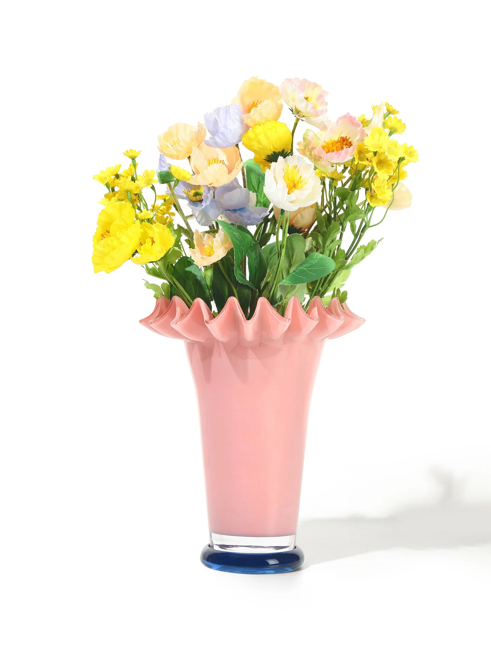 Image of Rosewater Ruffled Vase, Medium
