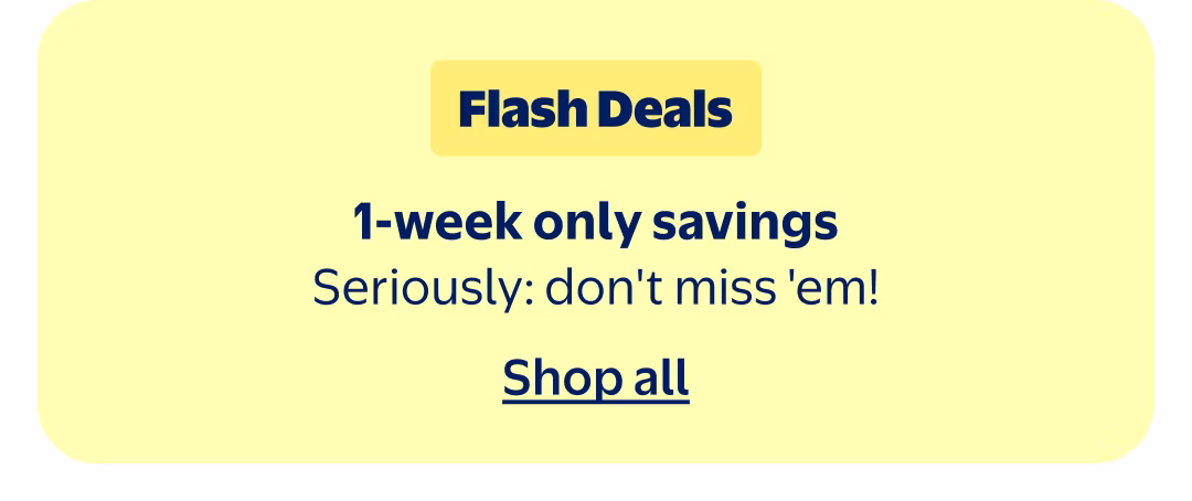 1-week only savings