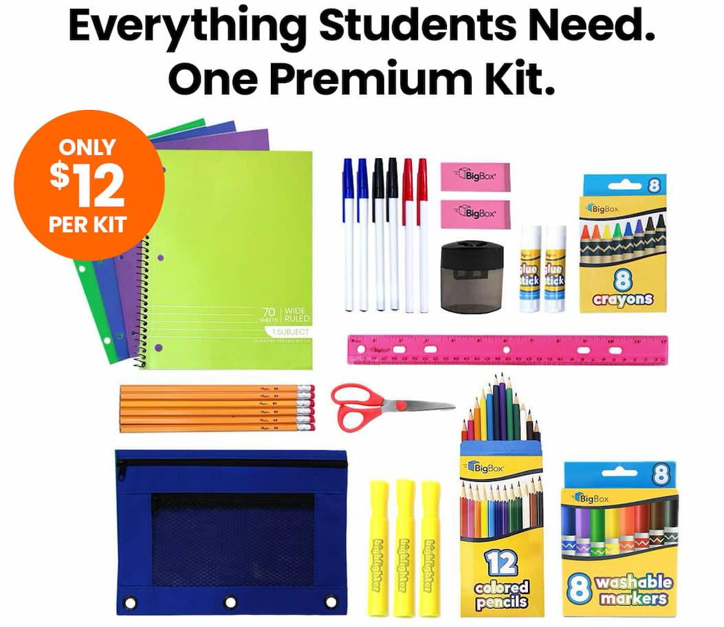 Everything students need, as low as $10.50 each. Buy the premium kit.