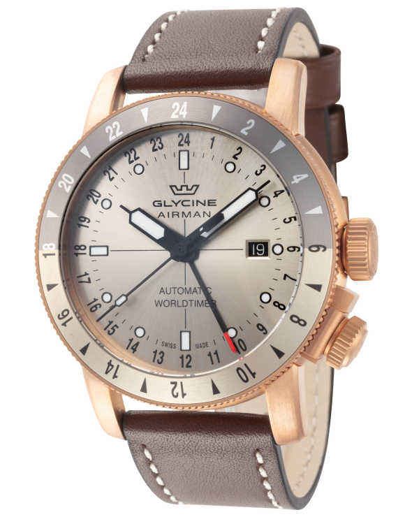 Glycine Airman Contemporary Bronze GMT Men's Watch GL0551