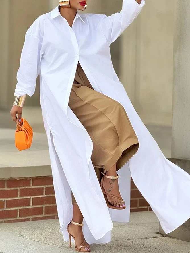 Casual Cotton Wide-Leg Cropped Pants