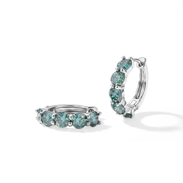Paraiba Moissanit Ohrringe