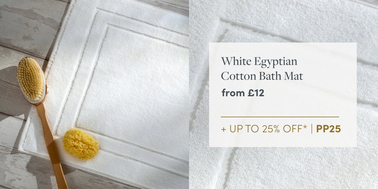 White Egyptian Cotton Bath Mat