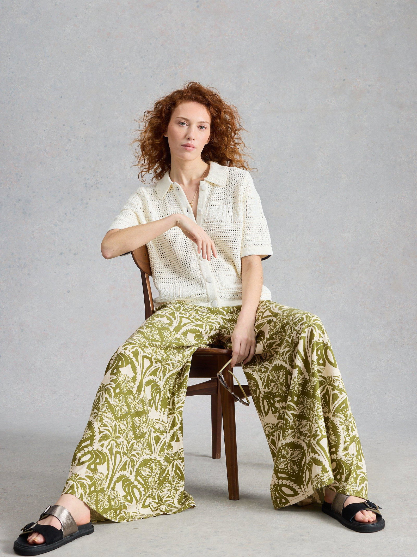 Shop Poppy Linen Blend Trouser