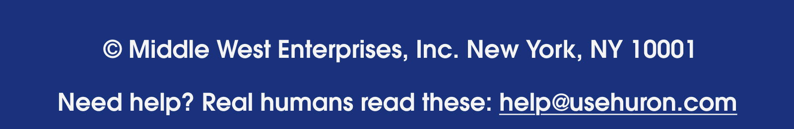 Need help? help@usehuron.com