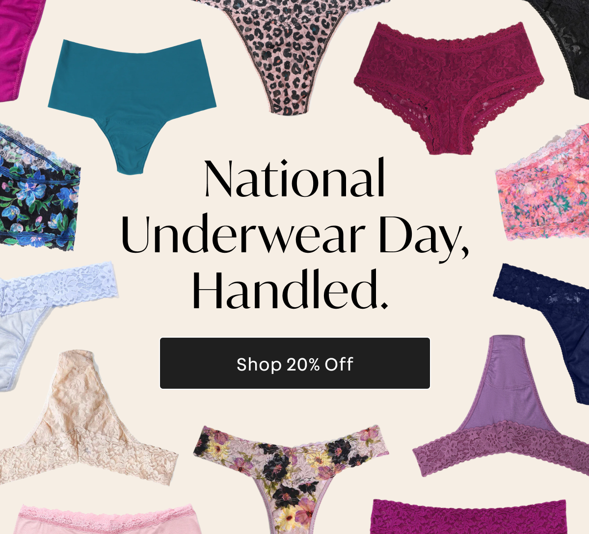 National Underwear Day, Handled - Shop 20% Off