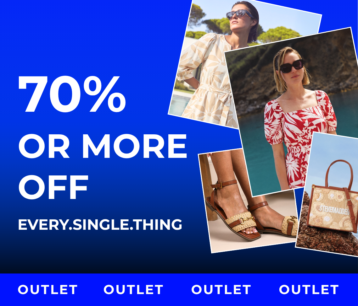 OUTLET 70% % OVER OFF