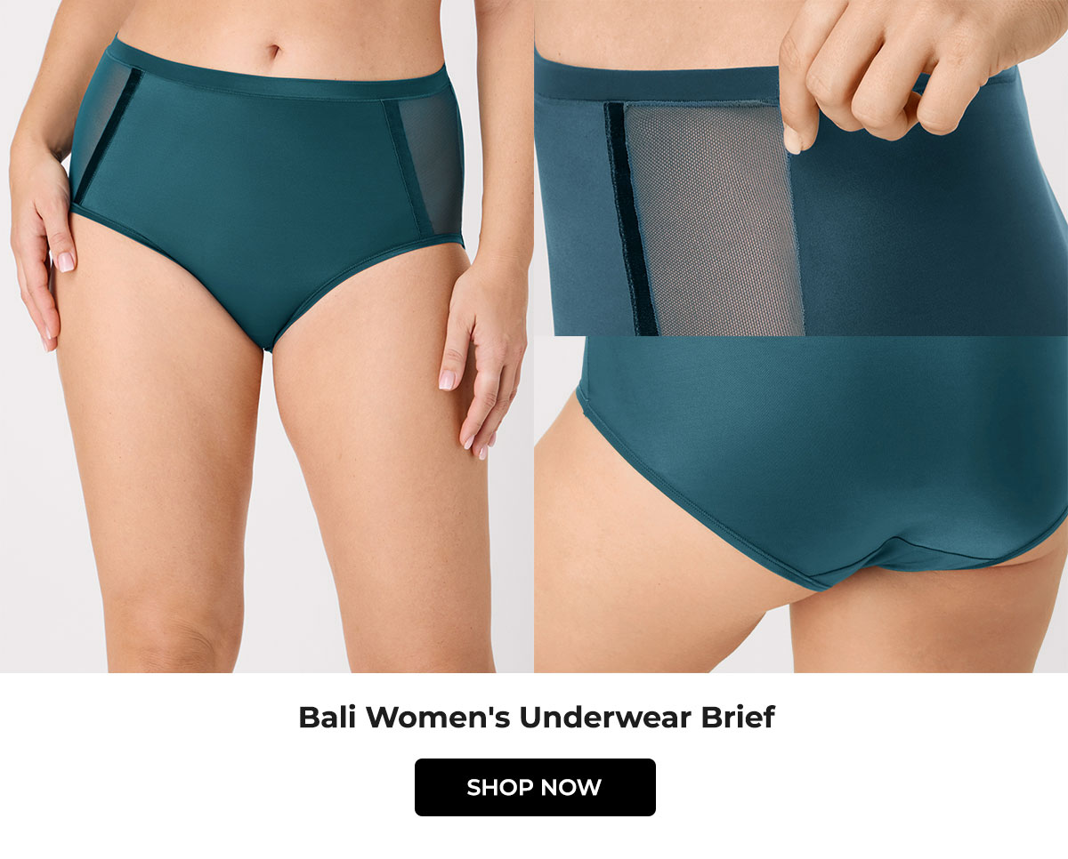 Bali Women's Underwear Brief, Flawless Fit, Moisture Wicking