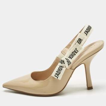 Beige Patent Leather J'A Pumps