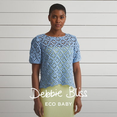 Esther Crochet Top in Debbie Bliss Eco Baby