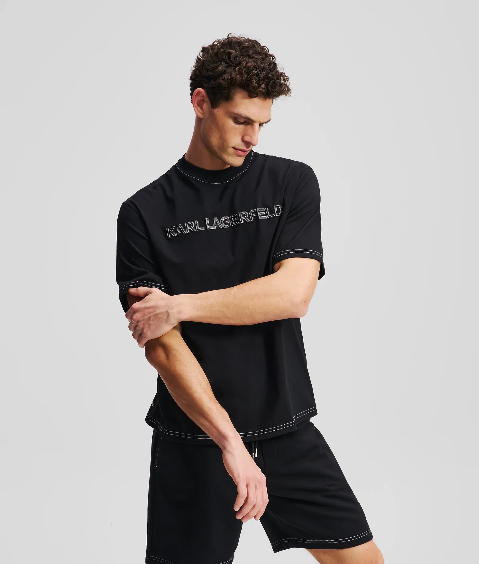 Image of CONTRAST STITCH T-SHIRT