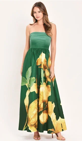Golden Rose Afterglow Woven Maxi Dress