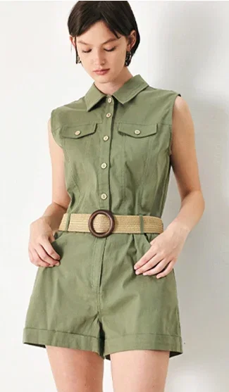 Cutie Explorer Woven Romper