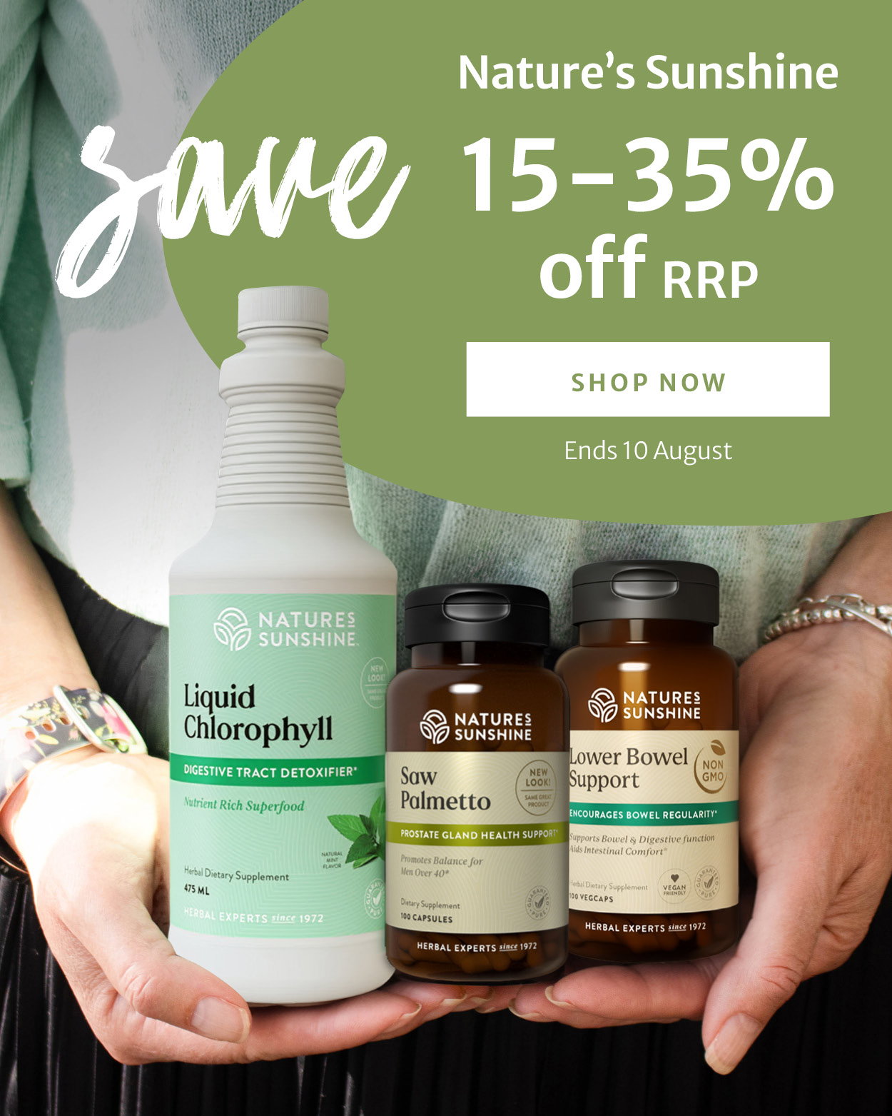 15-35% off RRP on Nature's Sunshine