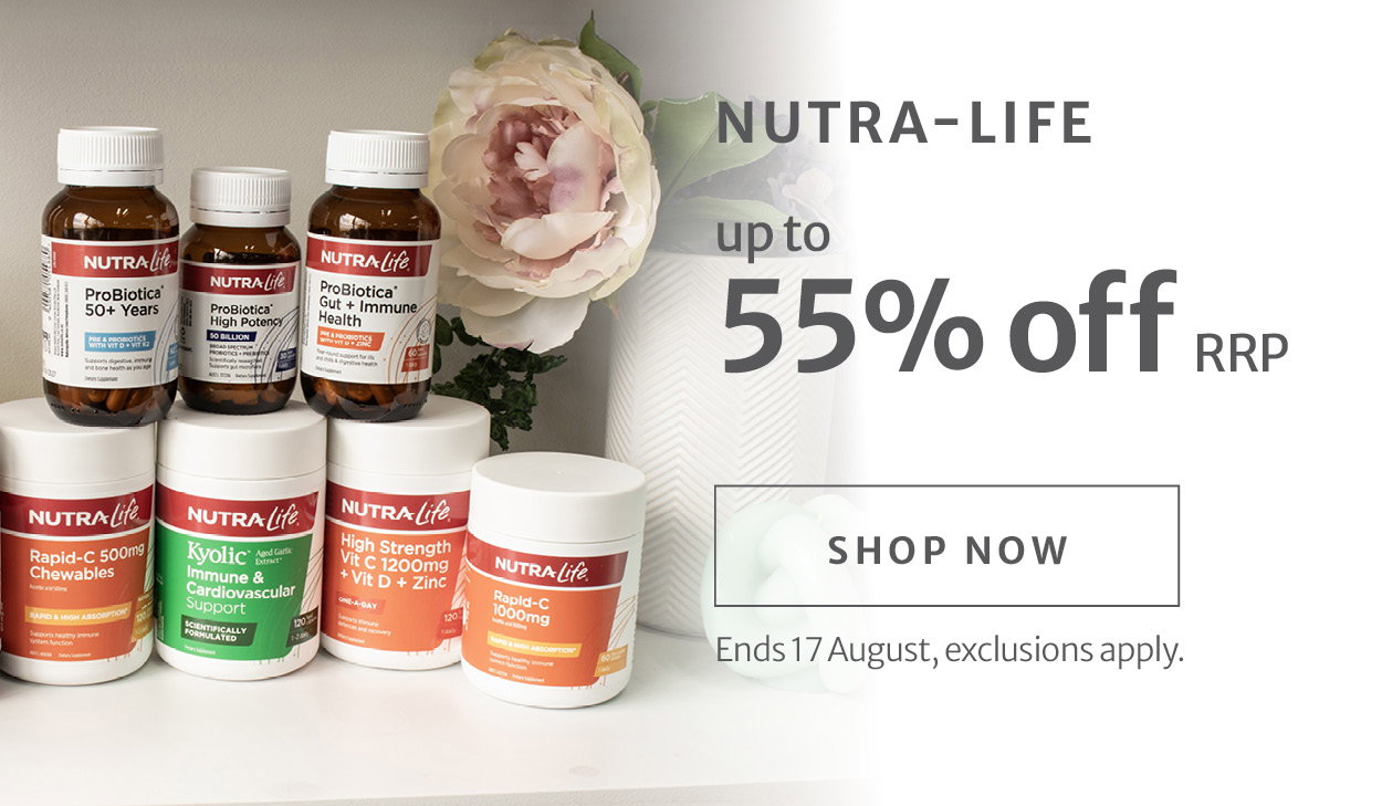 Up to 55% off RRP on Nutra-Life