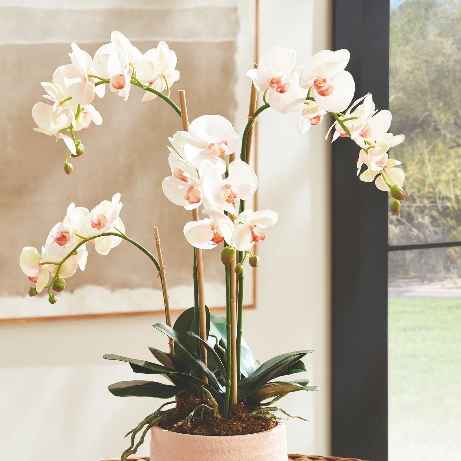 Image of Phalaenopsis Orchid II Drop-In Faux Plant
