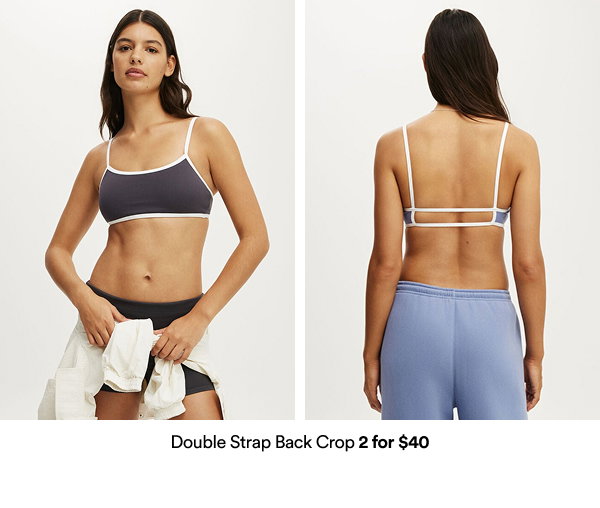 Shop Double Strap Back Crop 2 for $40