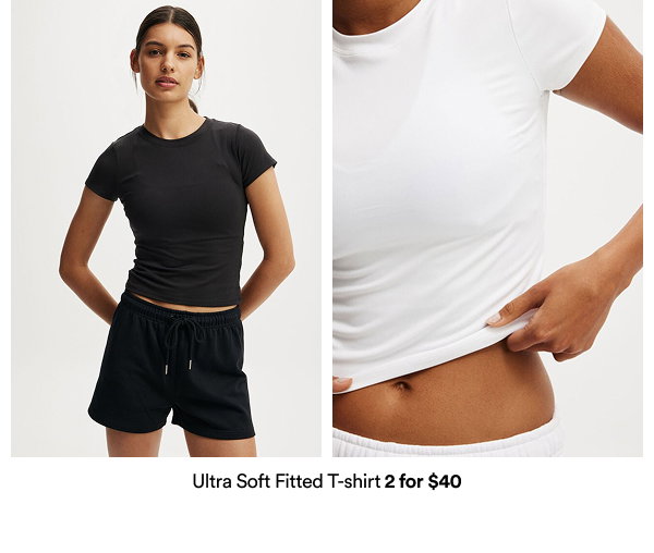 Shop Ultra Soft Fitted T-shirt 2 for $40