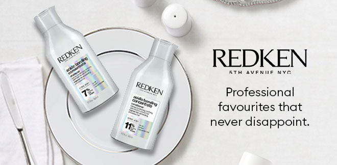 Redken Acidic Bonding Concentrate shampoo and conditioner for stronger, healthier-looking hair.