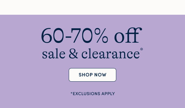 60-70% off sale & clearance