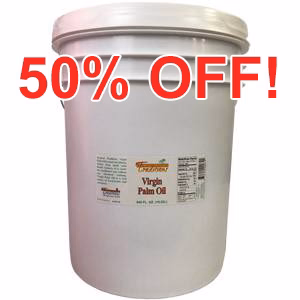 Image of Virgin Palm Oil - 5-gallon pail - 640 FL. oz. (limit of 1)