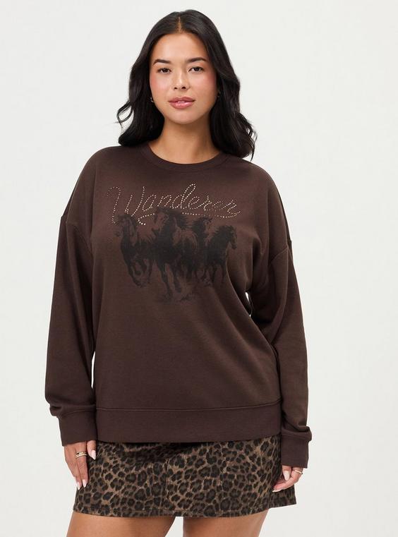 Cozy Fleece Drop Shoulder Sweatshirt