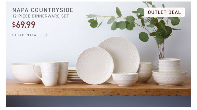 Napa Countryside 12 Piece Dinnerware Set: $69.99