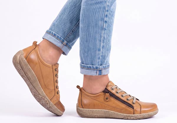 Orizonte Zest Womens European Comfortable Leather Cushioned Casual Shoes