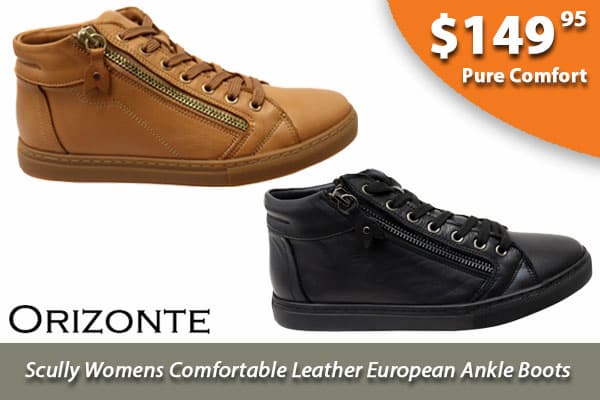 Orizonte Scully Womens Comfortable Leather European Ankle Boots