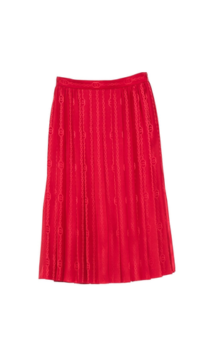 Silk midi skirt