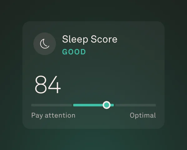 Sleep Score example in Oura App