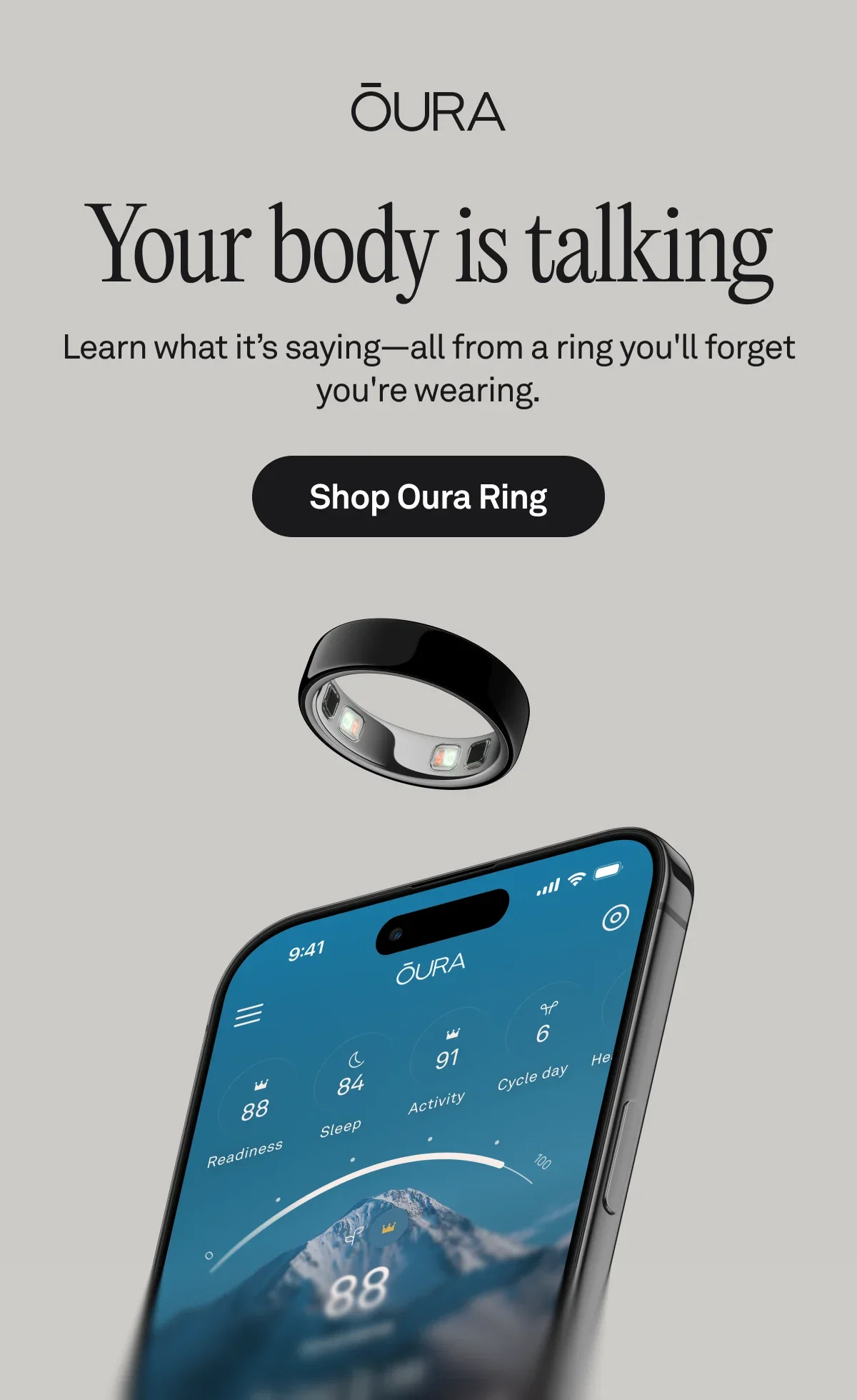 Your body is talking. Learn what its saying- all from a ring youll forget youre wearing. Shop Oura Ring