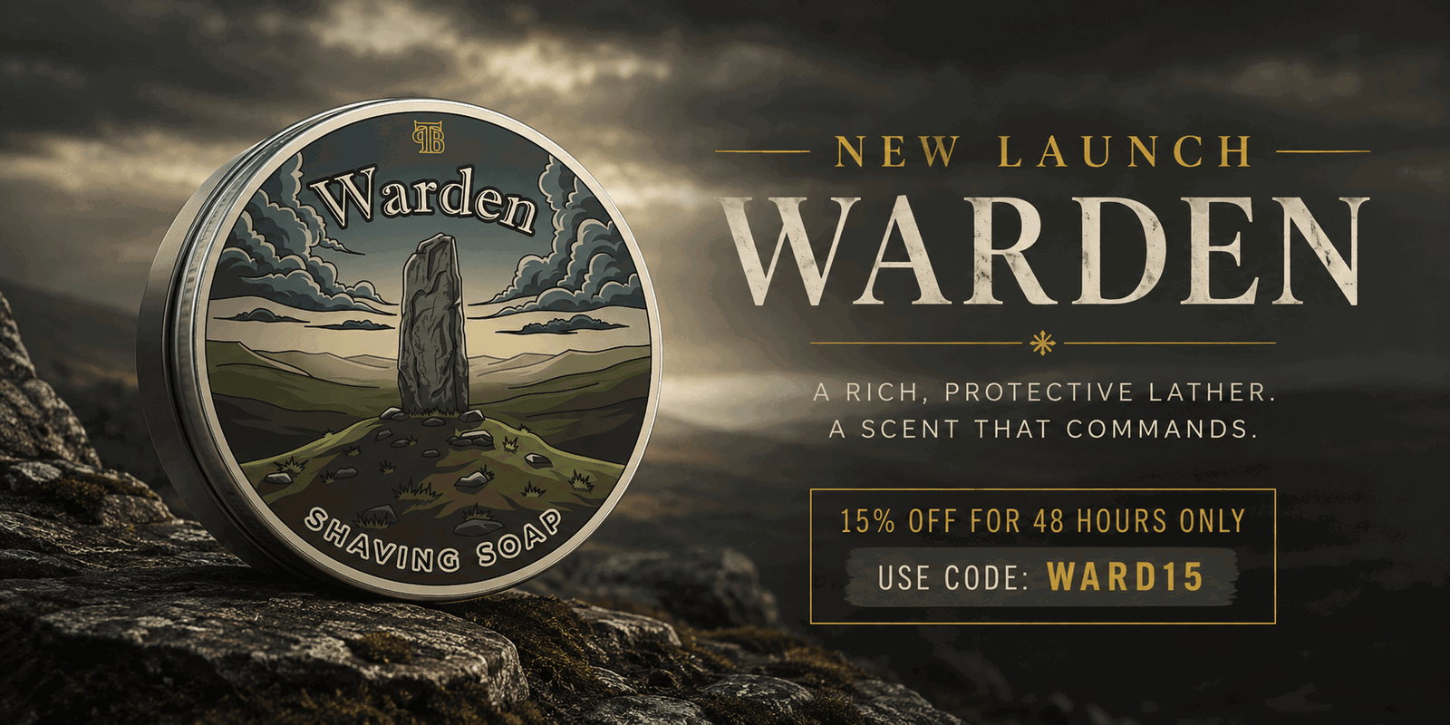 Warden shaving soap, a new refined scent from The Personal Barber