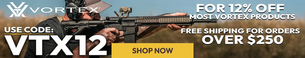 Use code VTX12 for 12% OFF most vortex products