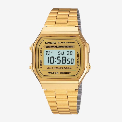 Casio Vintage Men's Yellow Gold Tone Bracelet Digital Watch