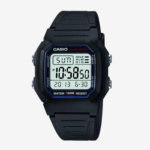 Casio W-800H-1AVES Men's Black Resin Strap Digital Watch