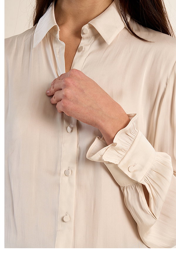 Chemise satinée crop