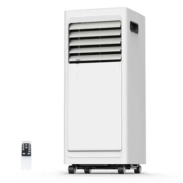 [EU Direct] Xmund 4-in-1 Portable Air Conditioner, 9000BTU Cooling/Heating/Fan/Dehumidification with Exhaust Hose, Remote Control & Window Installation Kit, Sleep Mode & 24h Timer Room Size Up To 15 m², Air Cooler for Home/Office/Bedroom, HY90/HY90-A