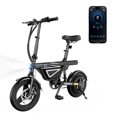 iScooter EB1S Electric Bike, 36V 12Ah, Max 500W Motor, 25km/h Max Speed, 14 Inch Tire, 50km Range, 120kg Load, With APP, EB1S E-Bike, EB1S Electric Bicycle