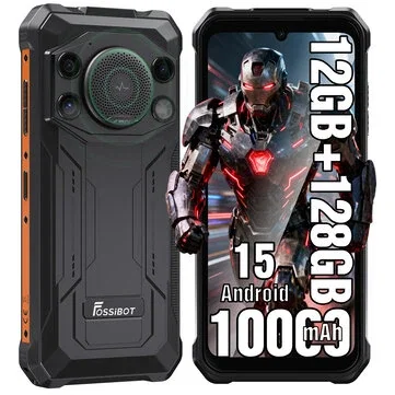 [EU Direct]FOSSiBOT F110L Loud Speaker 12GB 128GB 10000mAh 50MP AI Camera 6.745 inch NFC Android 15 Octa Core IP68 IP69K Waterproof 4G Rugged Smartphone